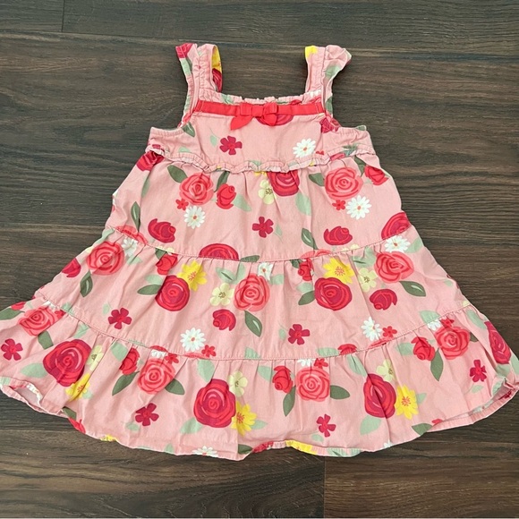 Gymboree Unicorn Garden Rose Tiered Ruffle Dress Toddler Baby Girls 12-18 Month - Picture 1 of 6